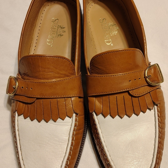 Stafford Executive Comfort Plus Brown & White Leather Kiltie Loafers Size 13 M - Picture 2 of 9